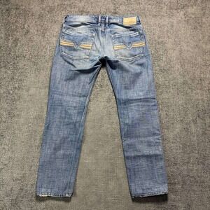 Diesel Zatiny Straight Leg Jeans Mens 34 Medium Wash Blue Denim Y2K Low Rise